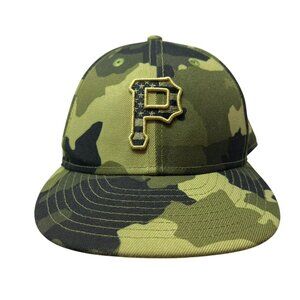 Pittsburgh Pirates New Era On Field Authentic Hat Cap 7 3/4 Camo Military 5950